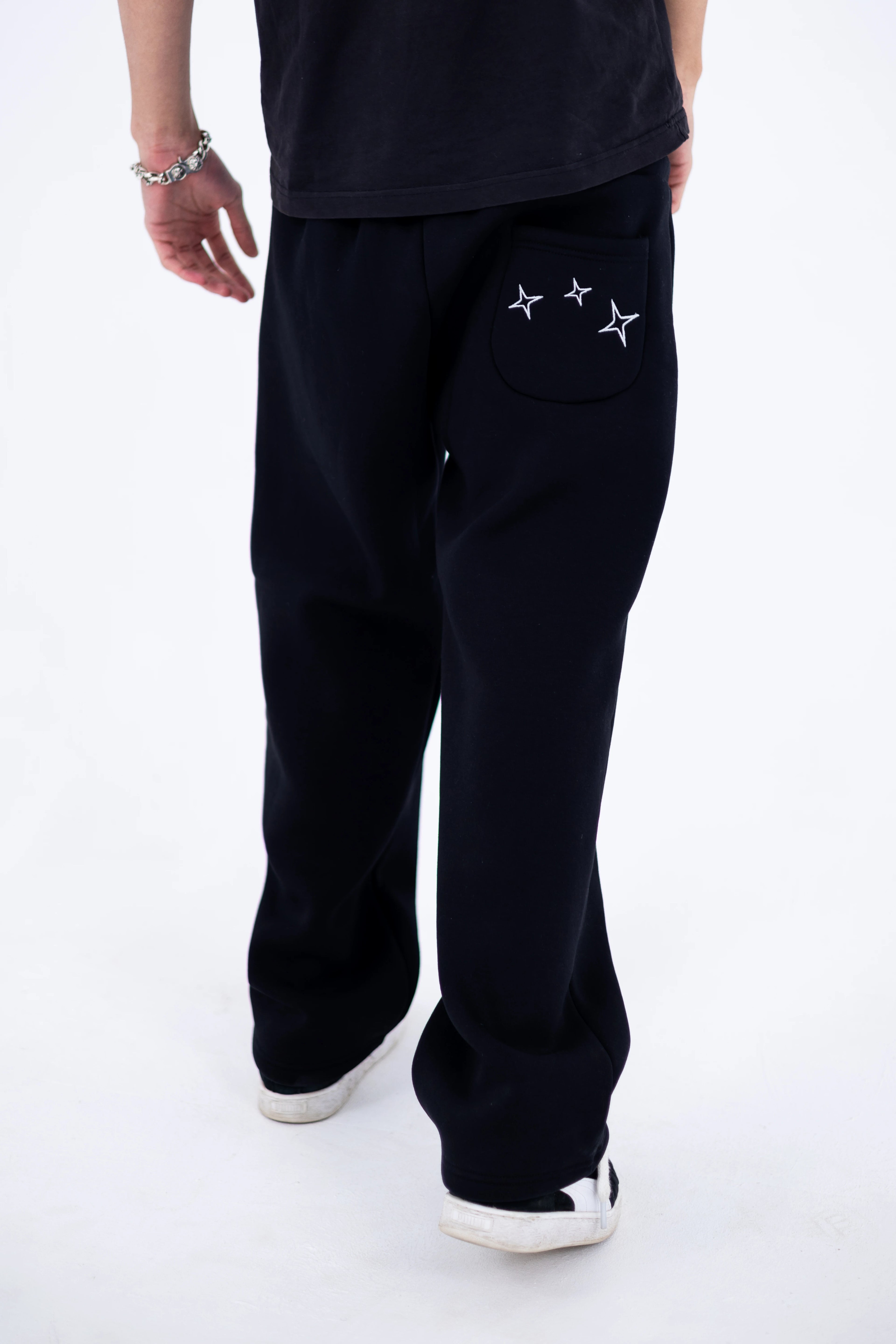 KRVN Double-Waisted Pants -Black