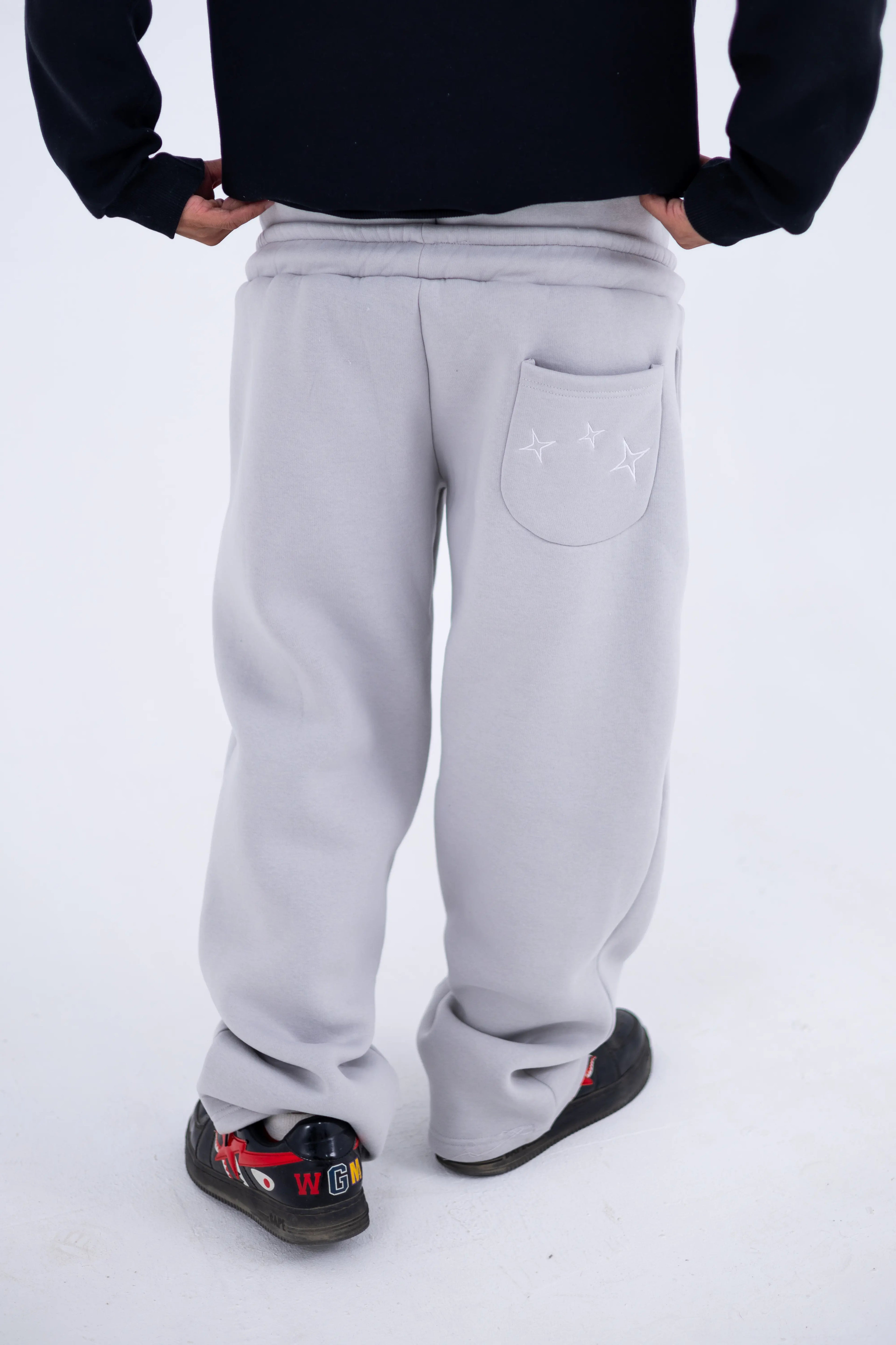 KRVN Double-Waisted Pants -Gray